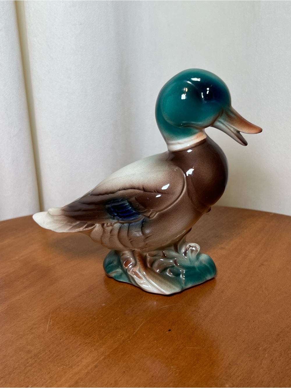 Vintage 1950’s Ceramic Mallard Duck Figurine - MCM